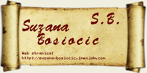 Suzana Bosiočić vizit kartica
